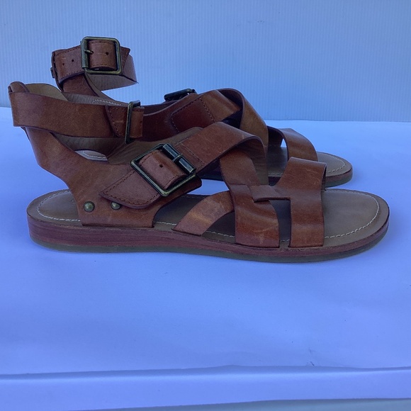 Trask Roxanne Sandals Brown Tan Leather 6.5 M - Picture 4 of 8